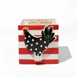 Kitchen & Dining^Happy Everything Red Stripe Medium Nest Cube By !