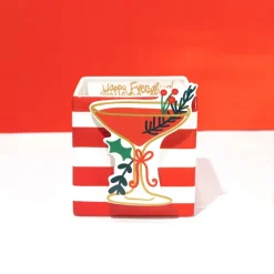 Kitchen & Dining^Happy Everything Red Stripe Medium Nest Cube By !
