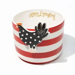 Kitchen & Dining^Happy Everything Red Stripe Mini Bowl By !