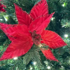 Sprays^Craig Bachman Red Textured Poinsettia
