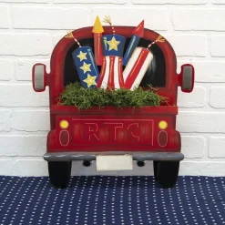 Figurines^The Round Top Collection Red Truck Pocket, Back View