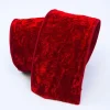 Ribbon^Farrisilk Red Velvet Crush Ribbon 4"X10Yd