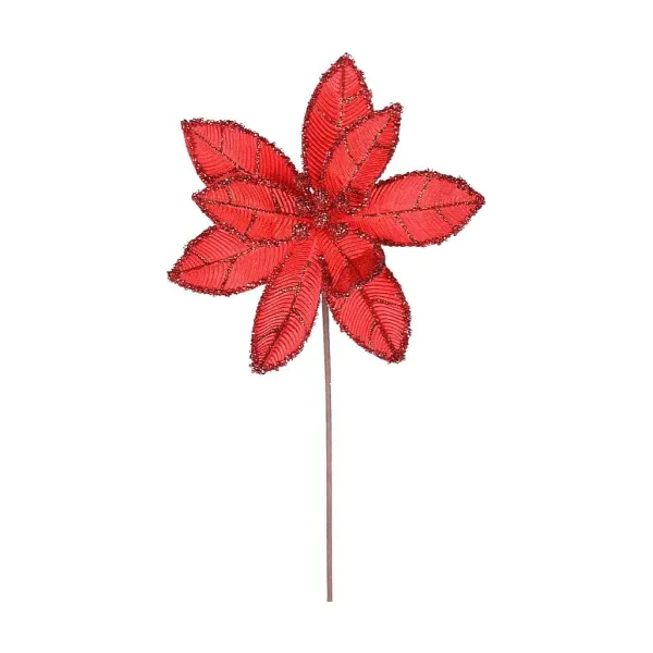 Floral^Direct Export Co. Red Velvet Poinsettia Stem