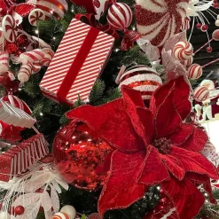Floral^RAZ Red Velvet Poinsettia Stem