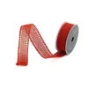 Ribbon^Farrisilk Red Vibrant Weave Ribbon, 1.5" X 10Yd