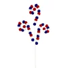 Floral^Liberty Floral Red, White, And Blue Felt Ball Curly Spray