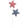 Sprays^Liberty Floral Red, White, And Blue Gingham Star Spray