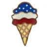Hanging Decor^Liberty Floral Red, White And Blue Ice Cream Burlee