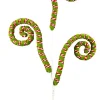 Floral^Liberty Floral Red, White, And Green Spiral Curly Spray