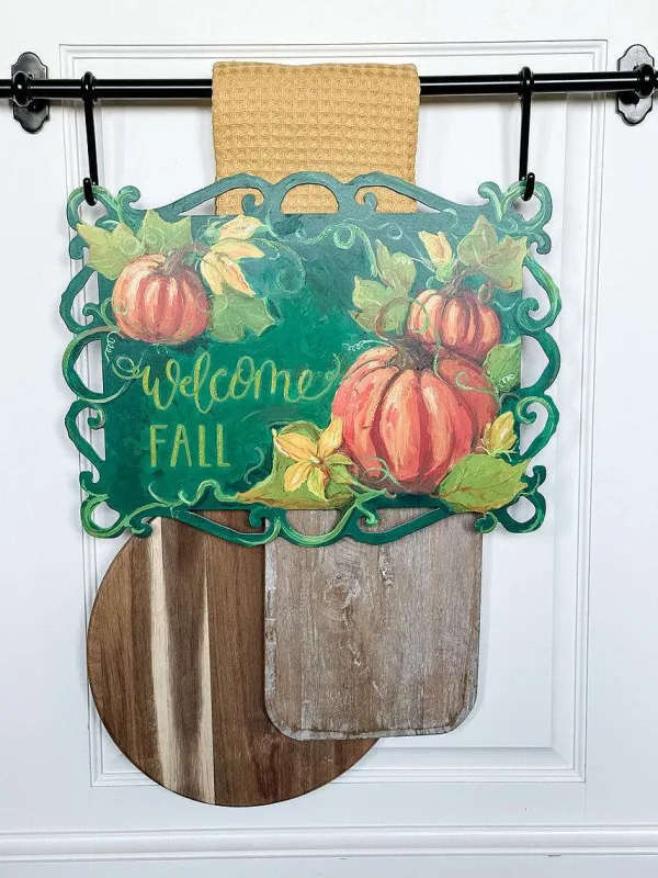 Focal Points^The Round Top Collection Reversible Fall And Trick Or Treat Sign