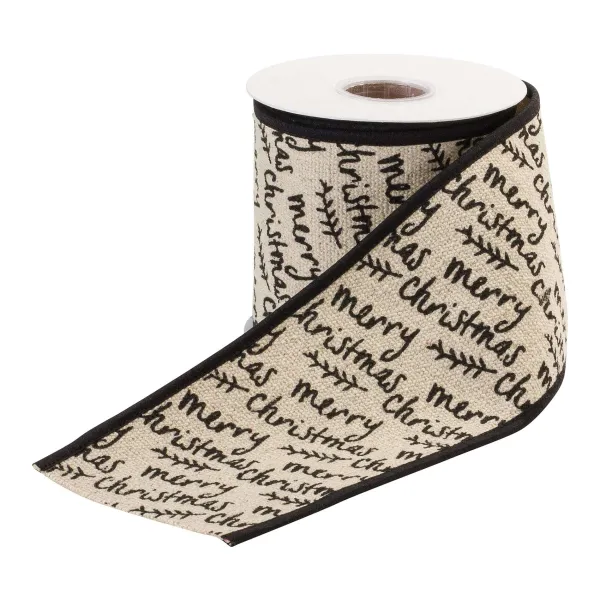 Ribbon^Melrose Ribbon Wired Cotton, 4" X 5Yd