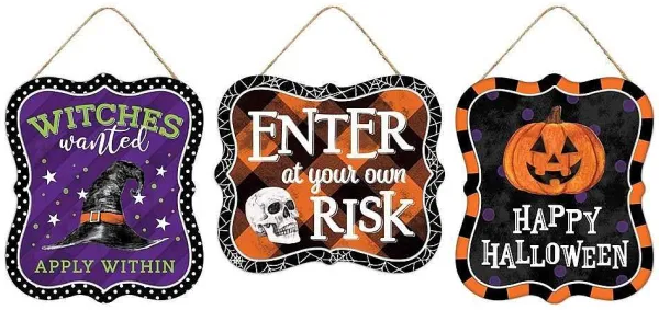 Wall Decor^Craig Bachman Risk Halloween Sign