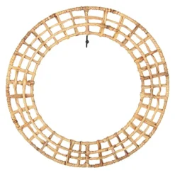 Wall Decor^The Round Top Collection Round Wicker Wreath Art Display