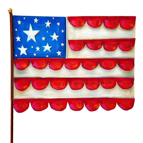 Pot Stakes^The Round Top Collection Scallop Flag