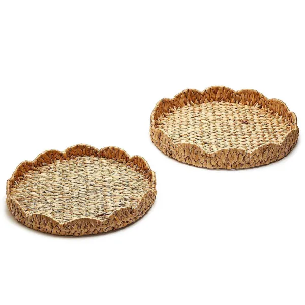 Kitchen & Dining^Two's Company Scalloped Edge Round Tray