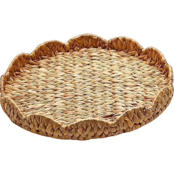 Easter^Two's Company Scalloped Edge Round Tray