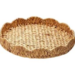 Easter^Two's Company Scalloped Edge Round Tray