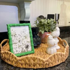 Easter^Two's Company Scalloped Edge Round Tray