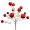 Floral^Direct Export Co. Sequin Ball Spray In White And Red