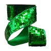 St. Patrick's Day^D. Stevens Sequin La Garconne Emerald Green Ribbon, 2.5" X 10Yd