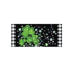 Rugs & Mats^Evergreen Shamrocks Buffalo Plaid Sassafras Mat Insert
