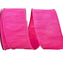 Spring Ribbon^Reliant Ribbon Shocking Pink Dupioni Ribbon, 2.5" X 10Yd