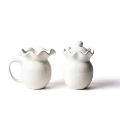 Kitchen & Dining^Coton Colors Signature Ruffle Cream And Sugar Set By