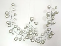 Garlands^Farrisilk Silver Ball Garland, 10'
