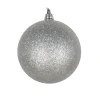Ball Ornaments^Farrisilk Silver Glitter Ball Ornament, 4"