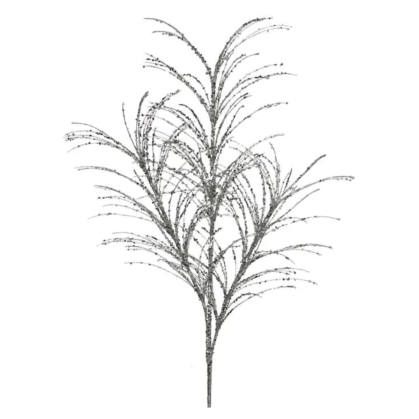 Happy New Year^Regency Silver Glitter Sequin Pampas Grass Spray, 34"