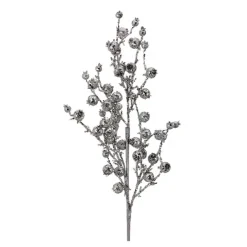 Sprays^Regency Silver Metallic Cherry Berry Spray