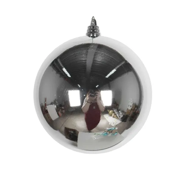 Ball Ornaments^Farrisilk Silver Shiny Ornament, 8"