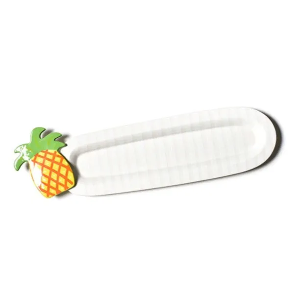 Kitchen & Dining^Happy Everything Skinny White Stripe Mini Oval Entertaining Platter By !