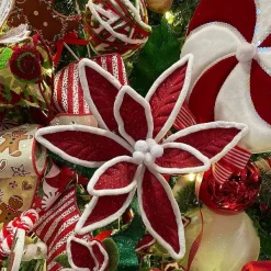 Floral^Regency Snow Edge Poinsettia Stem