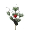 Winter^Liberty Floral Snow Pine Cone Pick