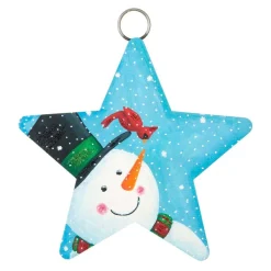 Winter^The Round Top Collection Snowman & Curious Cardinal Star Charm