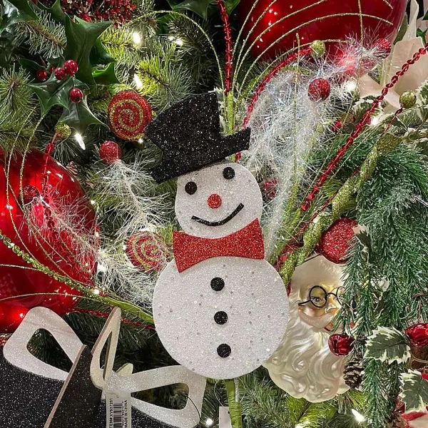 Sprays^Craig Bachman Snowman Sequin Twig Pick