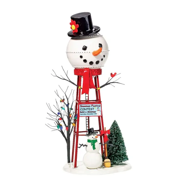 Table Decor^Department 56 Snowman Watertower, Dept. 56 Village