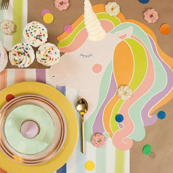 Celebrate Birthday^Hester & Cook Sorbet Painted Stripe Placemat Sheets