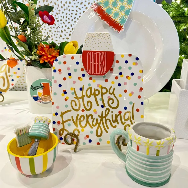 Kitchen & Dining^Happy Everything Sparkle Cake Shaped Mug By !