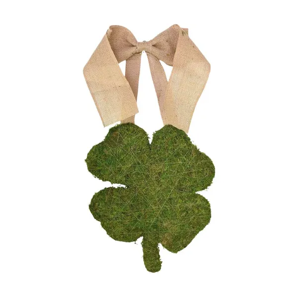 Focal Points^Direct Export Co. St. Patrick's Day Moss Clover Hanger