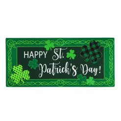 Rugs & Mats^Evergreen St. Patrick's Patterned Shamrock Mat Insert