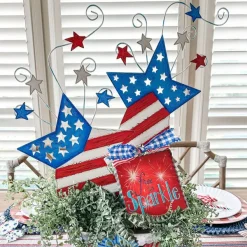 Pot Stakes^The Round Top Collection Star Flags With Shooting Star