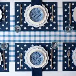 Party Diy^Hester & Cook Stars On Blue Placemat Sheets