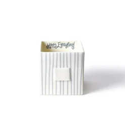 Decorative Containers^Happy Everything Stone Mini Stripe Medium Nesting Cube By !
