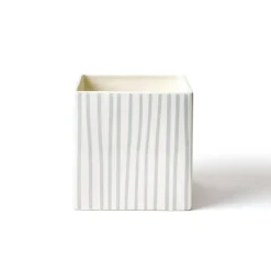 Decorative Containers^Happy Everything Stone Mini Stripe Medium Nesting Cube By !