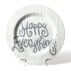 Kitchen & Dining^Happy Everything Stone Skinny Stripe Big Round Platter By !