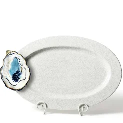 Kitchen & Dining^Happy Everything Stone Small Dot Big Oval Platter By !