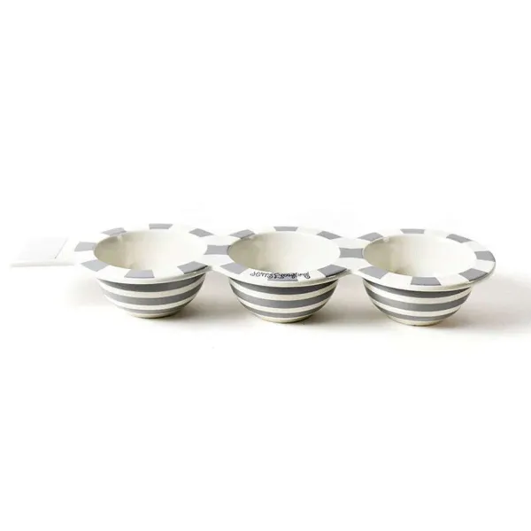 Kitchen & Dining^Happy Everything Stone Stripe Mini Trio Bowl By !