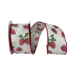 Ribbon^Farrisilk Strawberry Fields Ribbon 2.5" X 10Yd